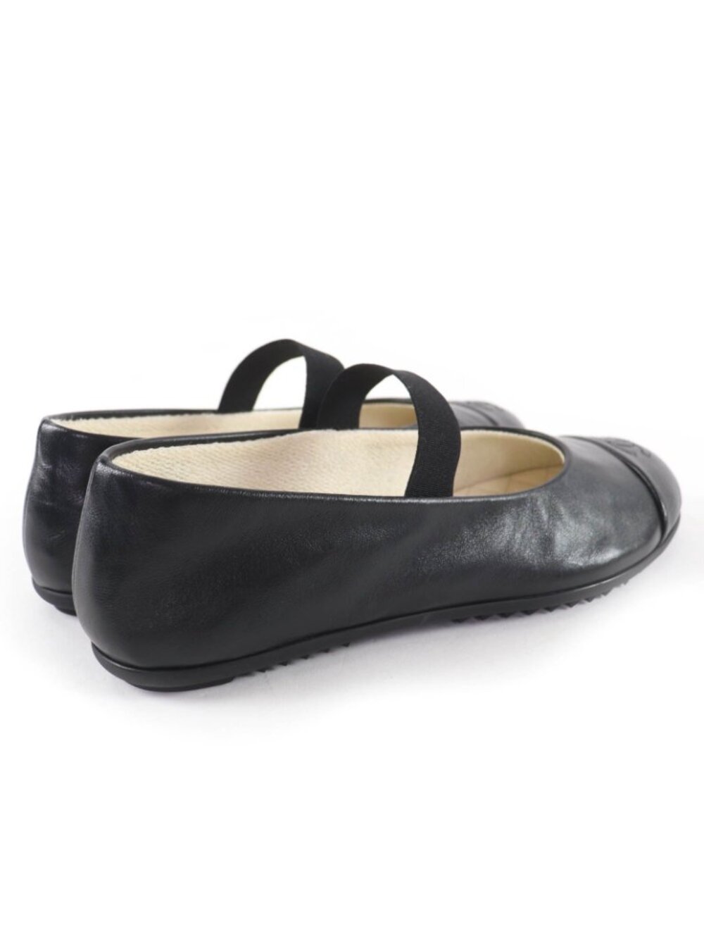 Chanel 25c Mary Jane CC Logo Leather Ballet Shoes Black - Picture 3 of 12